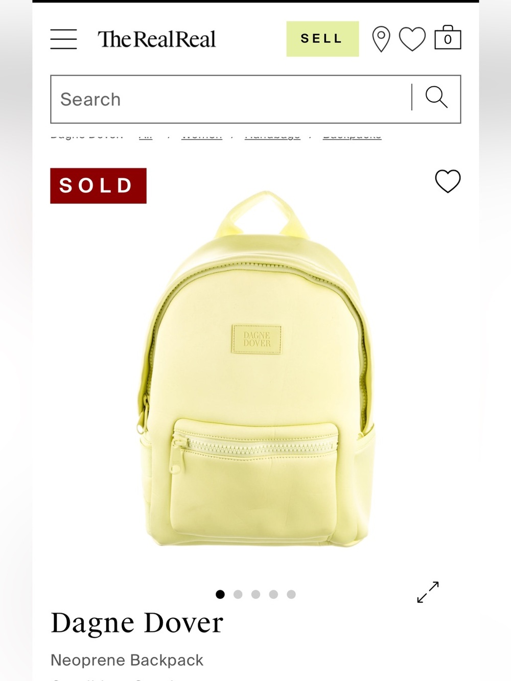 Dagne Dover Backpack in Yellow
